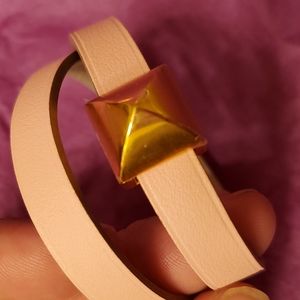 Hermes Reversible Loop Pink Gray Bracelet